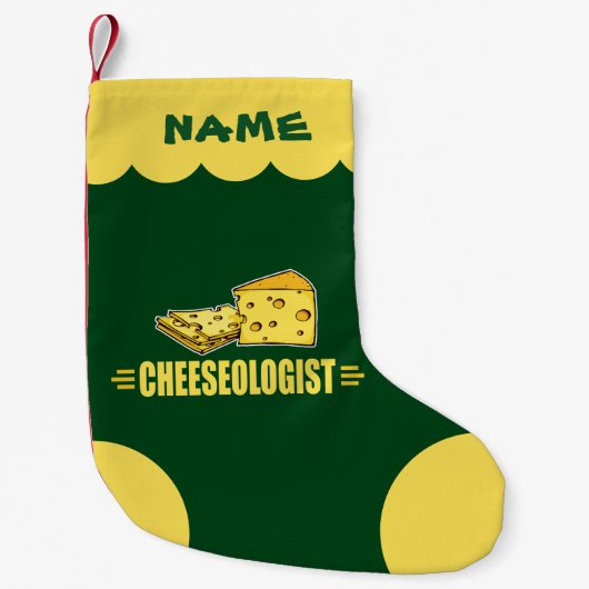 Funny Cheeseologin Cheesehead Kleiner Weihnachtsstrumpf (Vorderseite)