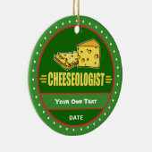 Funny Cheeseologist Cheese Lover's Keramikornament (Rechts)