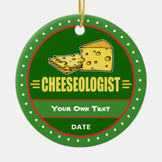 Funny Cheeseologist Cheese Lover's Keramikornament (Vorne)