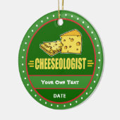 Funny Cheeseologist Cheese Lover's Keramikornament (Links)