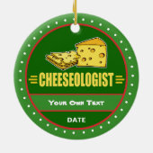Funny Cheeseologist Cheese Lover's Keramikornament (Hinten)