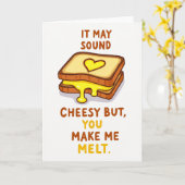 Funny Cheesy Melt Love Card Karte (Gelbe Blume)