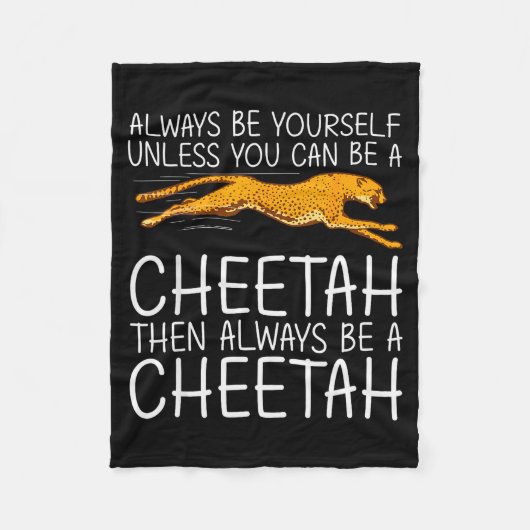 Funny Cheetah Art For Men Women Kids Animal Safari Fleecedecke (Vorderseite)