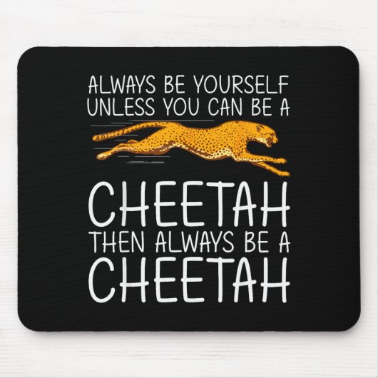 Funny Cheetah Art For Men Women Kids Animal Safari Mousepad (Vorne)
