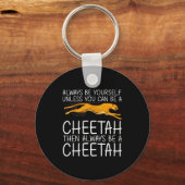 Funny Cheetah Art For Men Women Kids Animal Safari Schlüsselanhänger (Vorderseite)