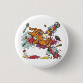 Funny Chef Cat Kitchen Disaster Button (Vorderseite)