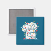 Funny Chef Christmas Graphics Lights Lover Cook Co Magnet (Vorderseite/Rückseite)