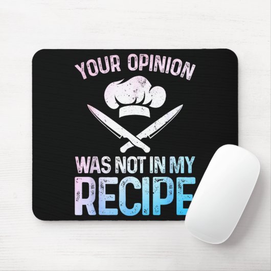Funny Chef Design For Men Women Cook Cooking Culin Mousepad (Mit Mouse)