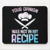 Funny Chef Design For Men Women Cook Cooking Culin Mousepad (Vorne)