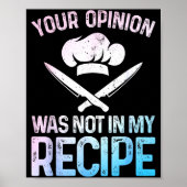 Funny Chef Design For Men Women Cook Cooking Culin Poster (Vorne)
