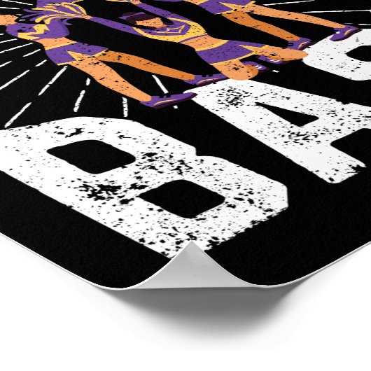 Funny cheleading women group All About Base Poster (Ecke)