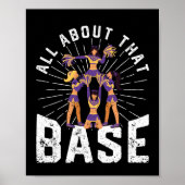 Funny cheleading women group All About Base Poster (Vorne)