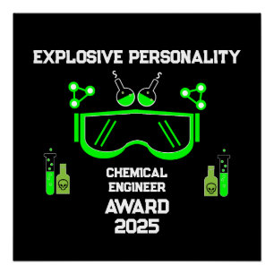 Funny Chemical Engineer Geschenke Poster