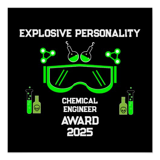 Funny Chemical Engineer Geschenke Poster (Vorderseite)