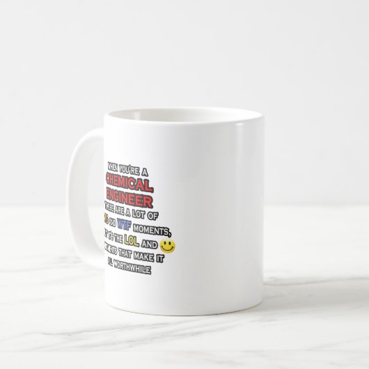 Funny Chemical Engineer ... OMG WTF LOL Kaffeetasse (Vorderseite Links)