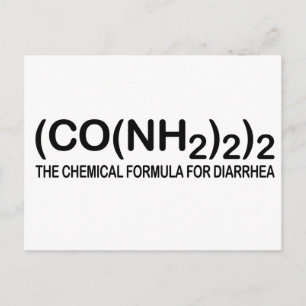 Funny Chemical Formula for Diarrhea Postcard Postkarte