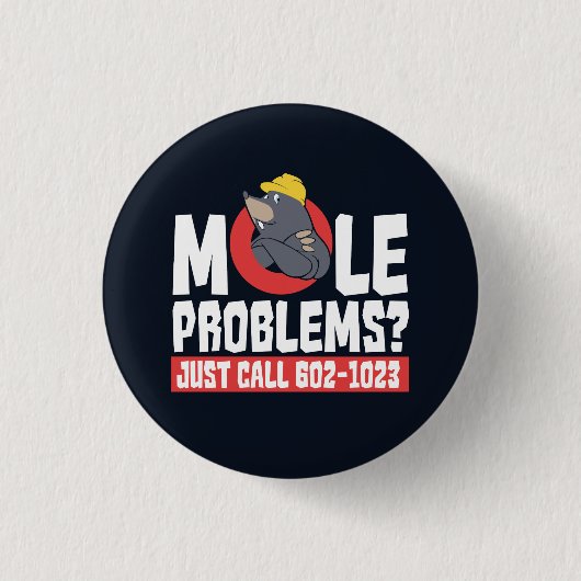 Funny Chemical Formula Mole Problem Science Button (Vorderseite)