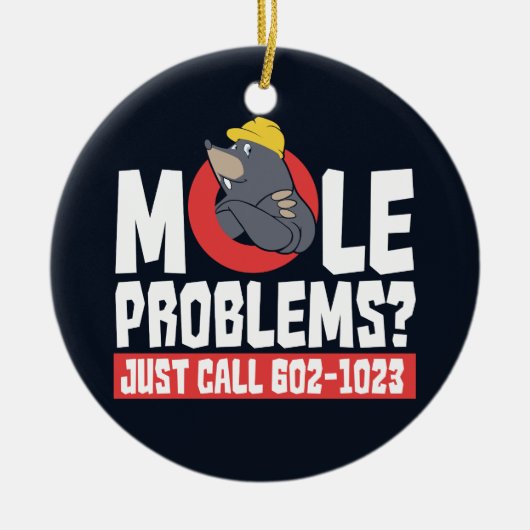 Funny Chemie Formel Mole Problem Science Gag Keramik Ornament (Vorne)