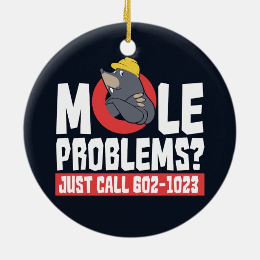 Funny Chemie Formel Mole Problem Science Gag Keramik Ornament (Hinten)