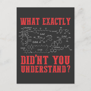 Funny Chemie Lehrerin Chemist Student Formel Postkarte