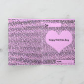 Funny Chemie Valentinstag Card Feiertagskarte (Innenseite)