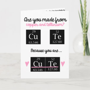 Funny Chemie Valentinstag Card Feiertagskarte