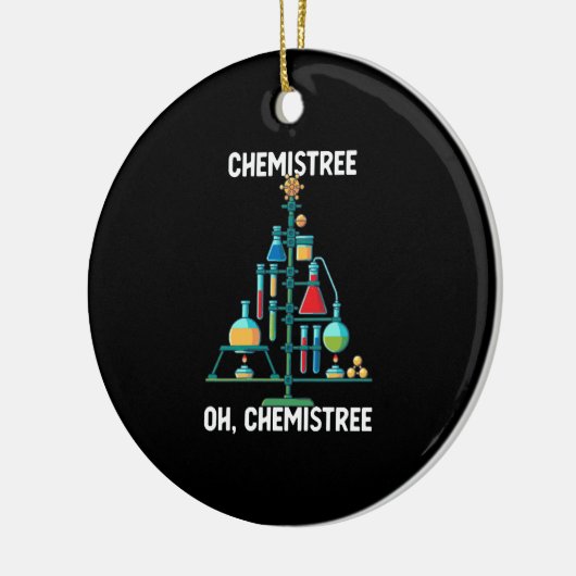 Funny Chemist Chemistry Christmas Tree Keramik Ornament (Links)
