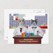 Funny Chemistry Cats Postkarte (Vorne/Hinten)