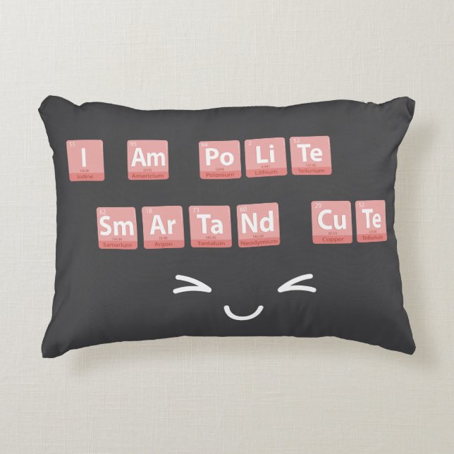 Funny Chemistry Elements Design Smart Niedlich Pol Dekokissen (Vorderseite)