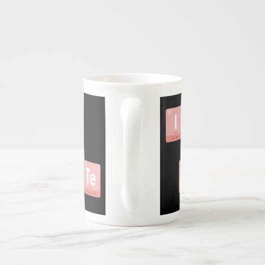 Funny Chemistry Elements Design Smart Niedlich Pol Porzellantasse (Rückseite)