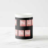 Funny Chemistry Elements Design Smart Niedlich Pol Porzellantasse (Vorderseite)