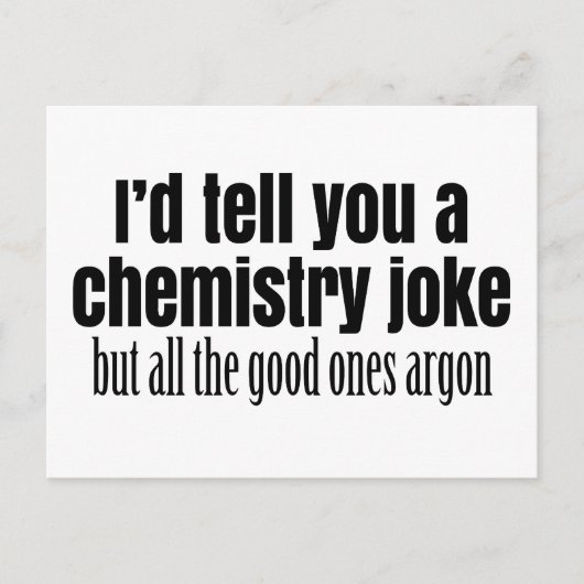 Funny Chemistry Meme for Teachers Students Postkarte (Vorderseite)