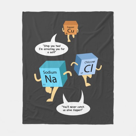 Funny Chemistry Periodic Table Pun Fleecedecke (Vorderseite)
