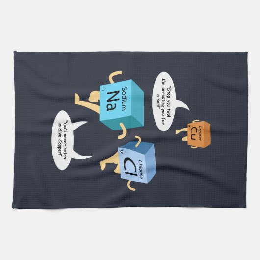Funny Chemistry Periodic Table Science Geschirrtuch (Horizontal)