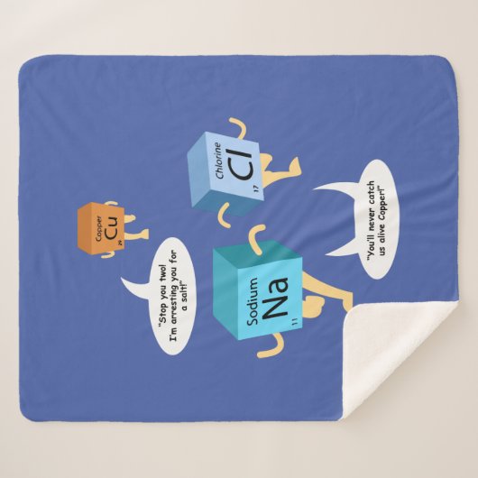 Funny Chemistry Periodic Table Science Sherpadecke (Vorderseite (Horizontal))