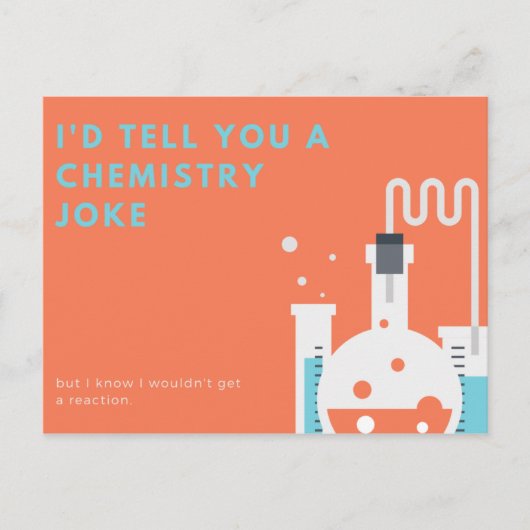 Funny Chemistry Pun Postkarte (Vorderseite)