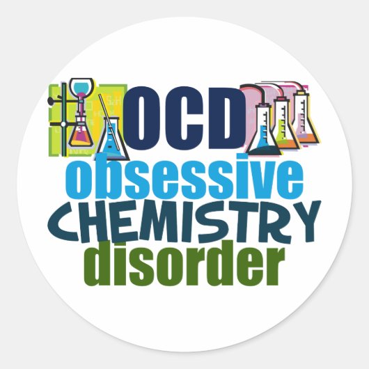 Funny Chemistry Runder Aufkleber (Vorderseite)