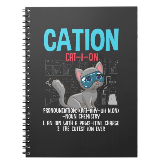 Funny Chemistry Scientication Cation Element Cat L Notizblock (Vorderseite)