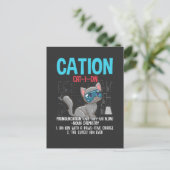Funny Chemistry Scientication Cation Element Cat L Postkarte (Stehend Vorderseite)