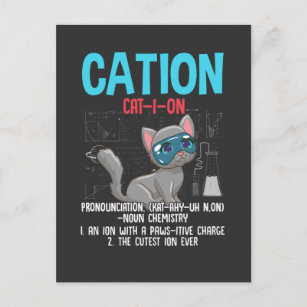 Funny Chemistry Scientication Cation Element Cat L Postkarte