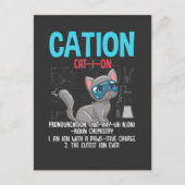Funny Chemistry Scientication Cation Element Cat L Postkarte (Vorderseite)