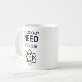 Funny Chemistry Tasse - ich brauche regelmäßig Kof (Vorderseite Links)