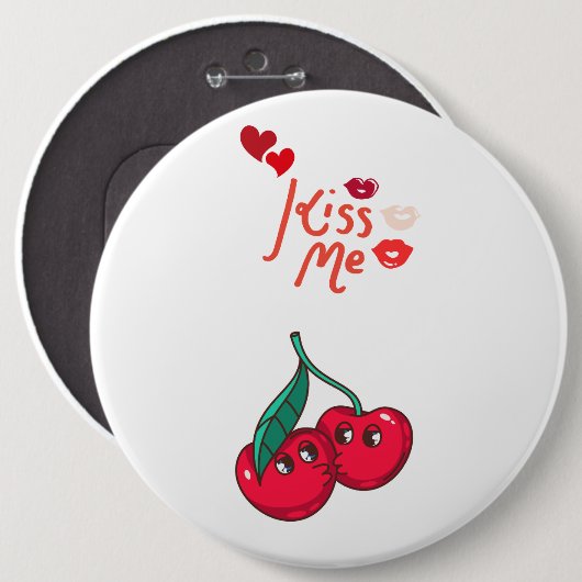 Funny Cherries in der Liebe Button (Vorne & Hinten)