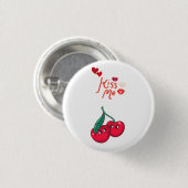 Funny Cherries in der Liebe Button (Vorne & Hinten)