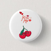 Funny Cherries in der Liebe Button (Vorderseite)