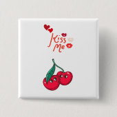 Funny Cherries in der Liebe Button (Vorderseite)