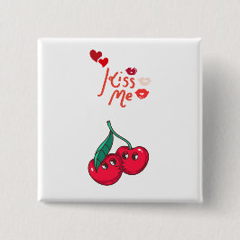 Funny Cherries in der Liebe Button