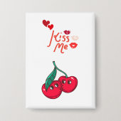 Funny Cherries in der Liebe Button (Vorderseite)