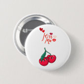 Funny Cherries in der Liebe Button (Vorne & Hinten)
