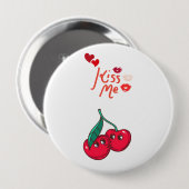 Funny Cherries in der Liebe Button (Vorne & Hinten)